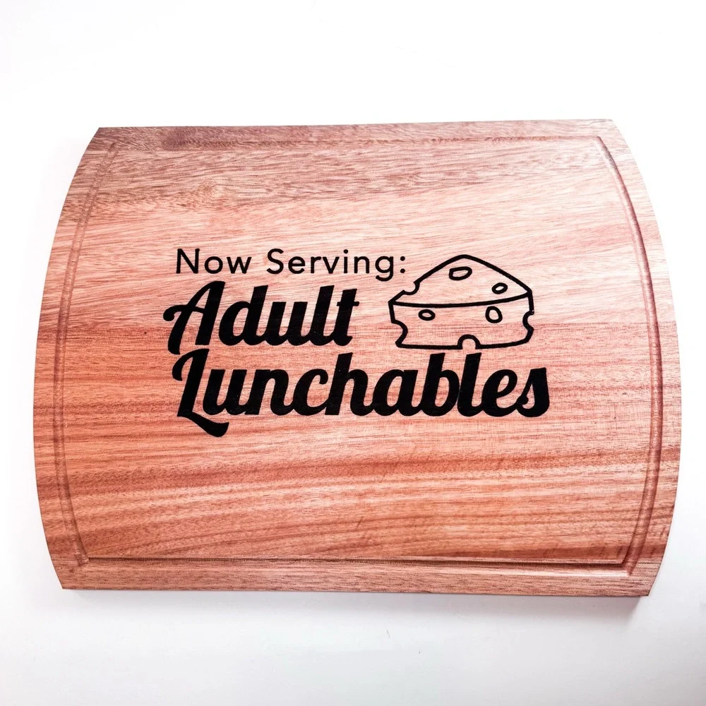 2/$50 Now Serving: Adult Lunchables Charcuterie Board – Wood Cutting Board - Picture 3 of 7